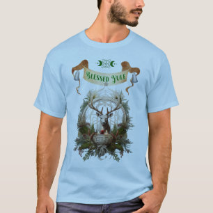 Blessings Winter Solstice Yule Stag T-Shirt