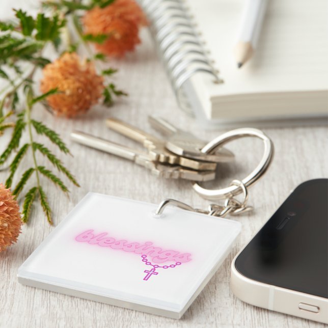 Blessings With A Cross Key Ring (Front Right)