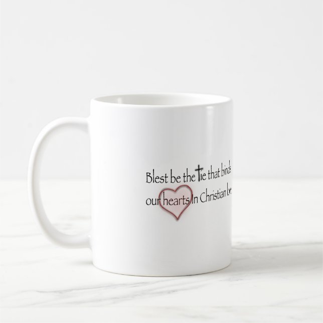 Blest Be the Tie That Binds Christian Hymn Coffee Mug (Left)