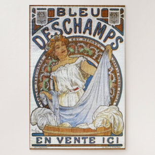 Bleu Deschamps by Alphonse Mucha Jigsaw Puzzle