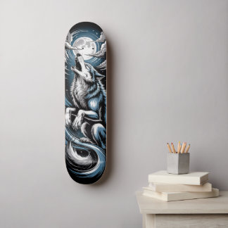 Bleu Wolf Skateboard design