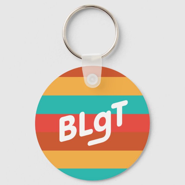 BLgT Stripe Flag Key Ring (Front)