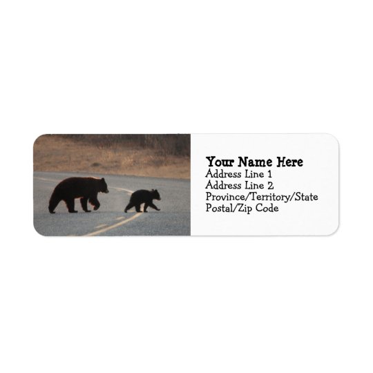 BLHI Black Bears on Highway Return Address Label