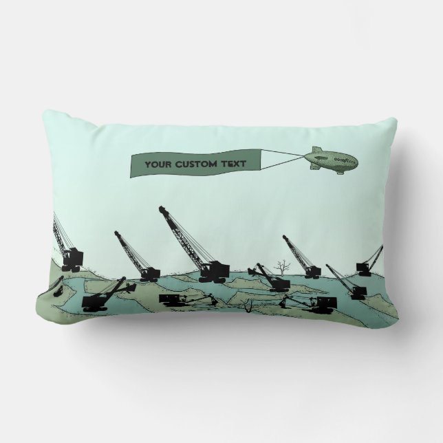 Blimp Overt Dirt Field Operating Engineer CRANE OP Lumbar Cushion (Front)