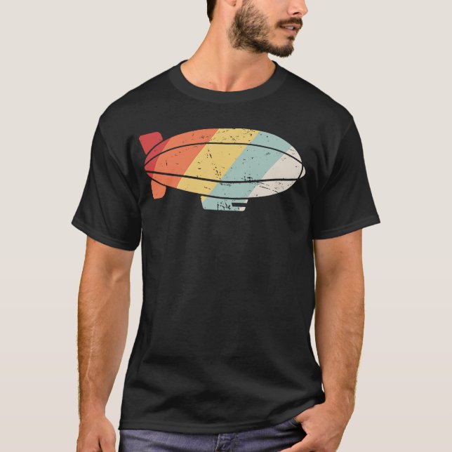 Blimp Pilot  Retro Dirigible, Airship & Blimp T-Shirt (Front)