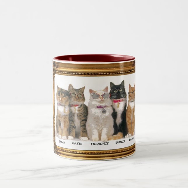 BLIND AS A CAT, Two-Tone COFFEE MUG (Center)