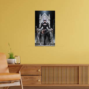 Blind Blade – Gothic Sci-Fi Warrior Art Poster