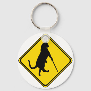 Blind Cats Crossing ! Key Ring