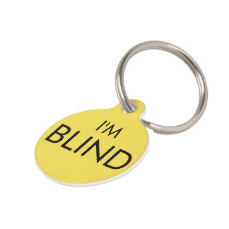 Blind dog name tag