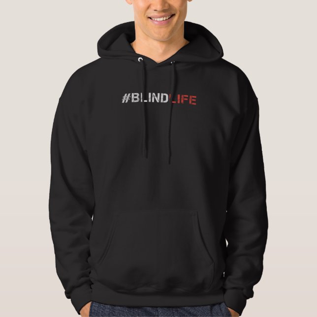 Blind   glasses wearers glasses visual impairment hoodie (Front)