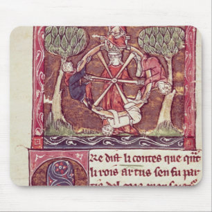 Blind goddess Fortune with King Arthur Mouse Pad