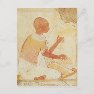 Blind Harpist Singing, from the Tomb of Nakht Postcard