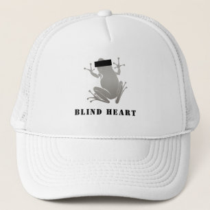 Blind Heart Censored Silver Frog CustomText Trucker Hat