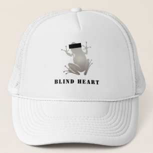 Blind Heart Censored Silver Frog CustomText Trucker Hat