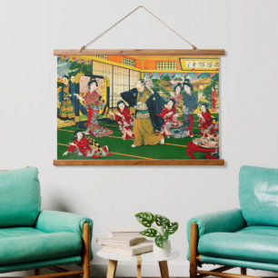 Blind Man Game 47 Ronin Artist Unknown 1925 Hanging Tapestry