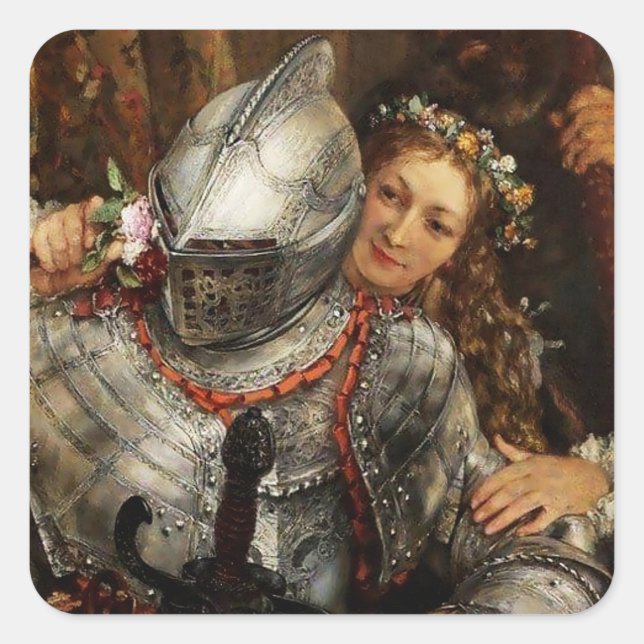 Blind Mans Buff by Adolph Menzel Square Sticker (Front)