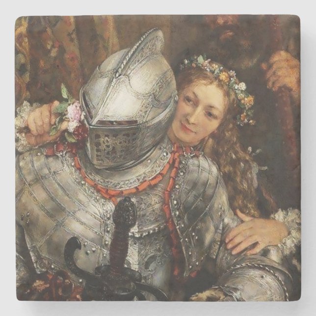 Blind Mans Buff by Adolph Menzel Stone Coaster (Front)