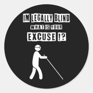 Blind People Person Gift 3 December 2022 Internati Classic Round Sticker