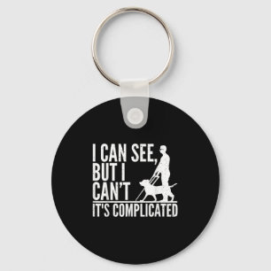 Blind Person Art For Men Women Blind People Sight  Key Ring