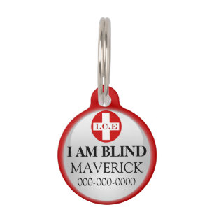 Blind pet emergency contact DIY Tag