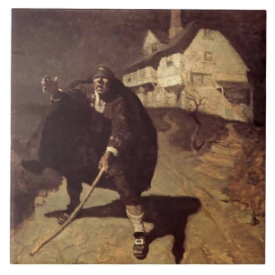 “Blind Pew” Pirate Art by NC Wyeth Ceramic Tile