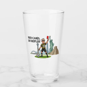 Blind Referee Red Card Glass