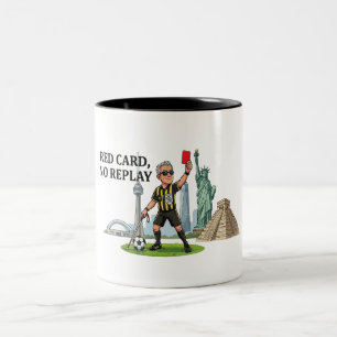 Blind Referee Red Card Two-Tone Coffee Mug