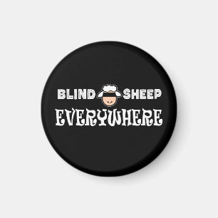 Blind Sheep Everywhere Funny Political Oval Stick Magnet