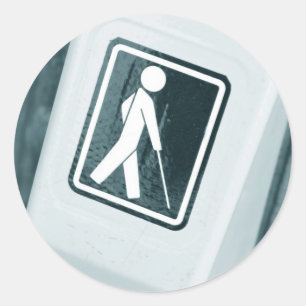 Blind sign design classic round sticker