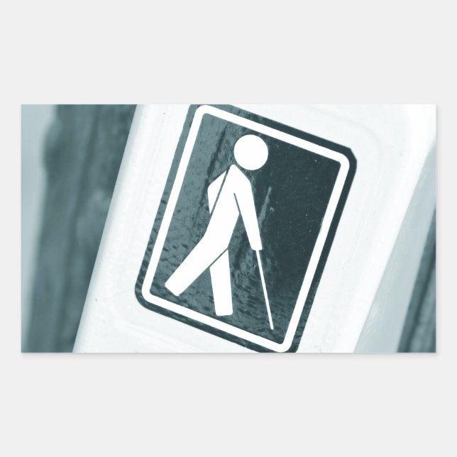 Blind sign design rectangular sticker (Front)