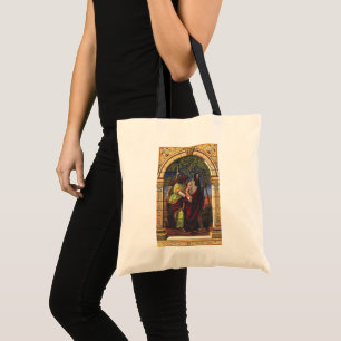 Blind Tobit and Wife Anna, Vintage Religion Tote Bag