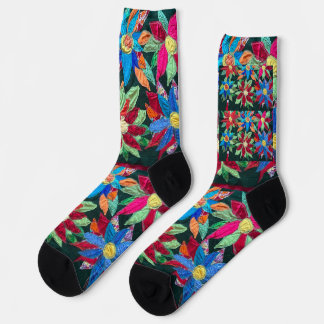 Blind walk through flowers.  socks