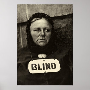 Blind Woman, New York  1917 Poster