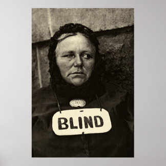 Blind Woman, New York  1917 Poster