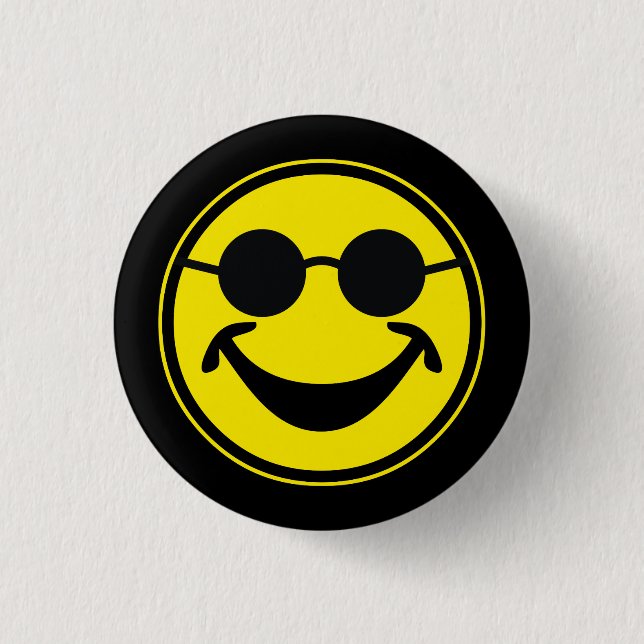 Blind yellow + your backg. & ideas 3 cm round badge (Front)