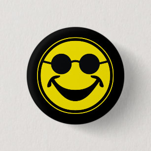 Blind yellow + your backg. & ideas 3 cm round badge
