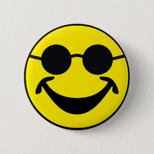 Blind yellow + your backg. & ideas 6 cm round badge