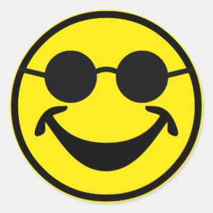 Blind yellow + your backg. & ideas classic round sticker