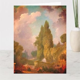 Blindman's Bluff, by Fragonard: Large, Blank Card