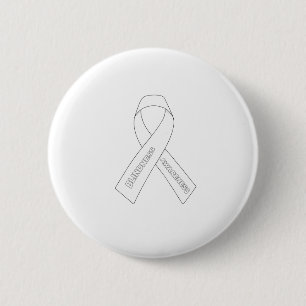 Blindness Awareness Ribbon 6 Cm Round Badge