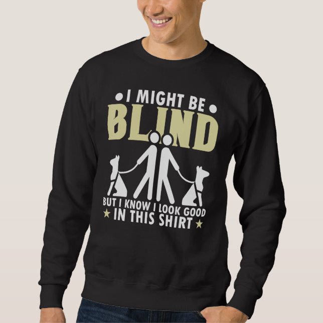 Blindness Cane Blind Walking Stick Braille 8 Sweatshirt (Front)