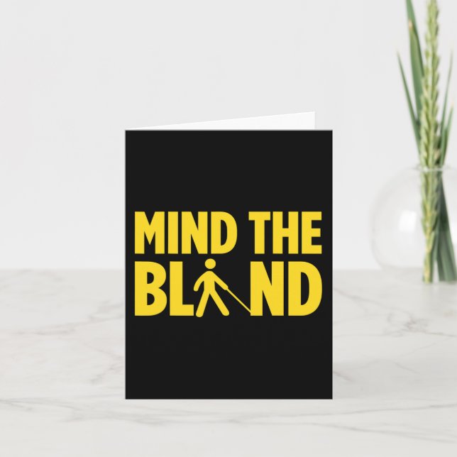 Blindness For Blind People Blind Person Braille Re Card (Front)