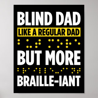 Blindness For Blind People Blind Person Braille Re Poster