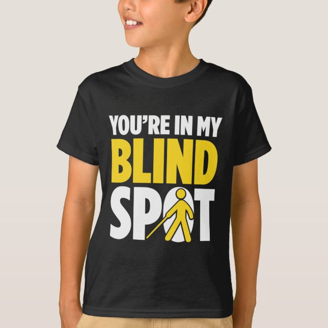 Blindness For Blind People Blind Person Braille Re T-Shirt (Front)