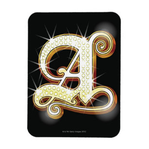 Bling alphabet A Magnet