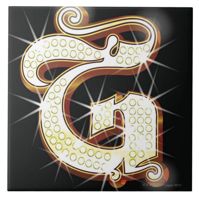 Bling alphabet G Tile (Front)