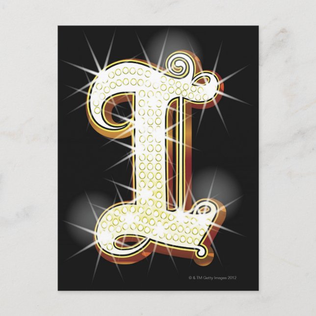 Bling alphabet I Postcard (Front)