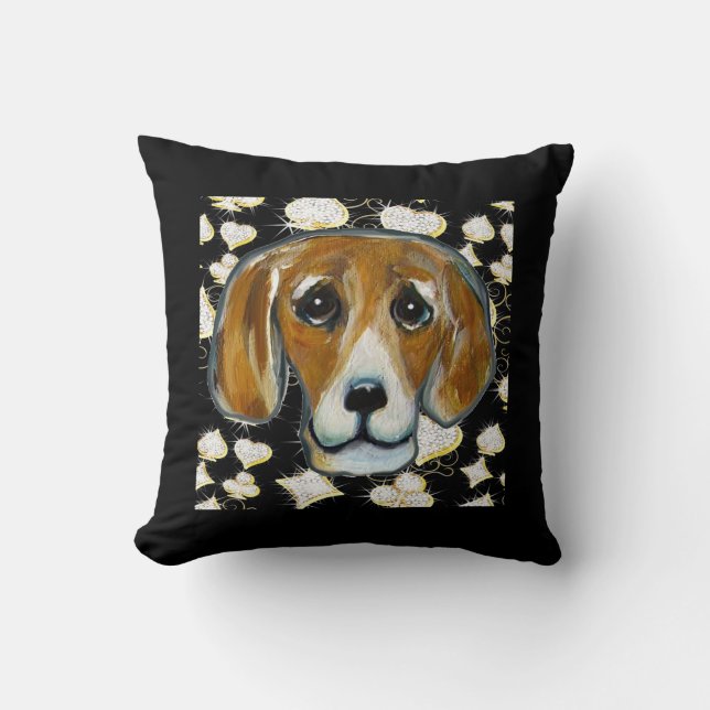BLING BEAGLE CUSHION (Front)