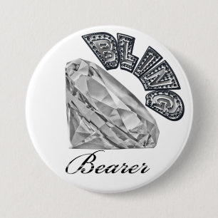BLING Bearer Wedding Button