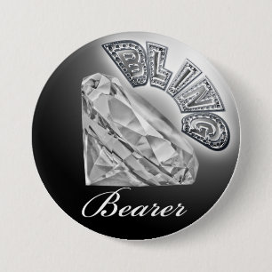 BLING Bearer Wedding Button